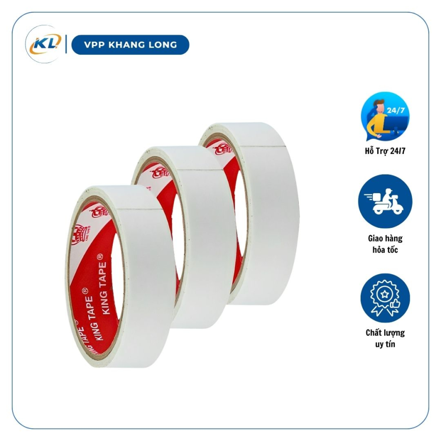 Băng keo 2 mặt nhiều kích thước